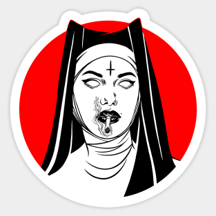 Satanic Nun. Bad Nun Sticker